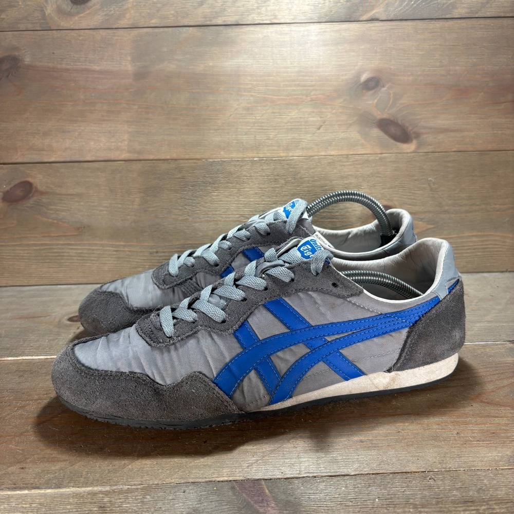 asics Onitsuka Tiger Serrano Men size 10 shoes Gray Suede Retro Running sneakers